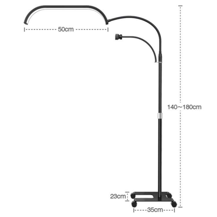HD-G63X Floor Standing Remote Dimming LED Moon Lamp Manicure Eyelash Beauty Lamp(AU Plug)
