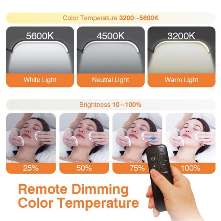 HD-G63X Floor Standing Remote Dimming LED Moon Lamp Manicure Eyelash Beauty Lamp(AU Plug)