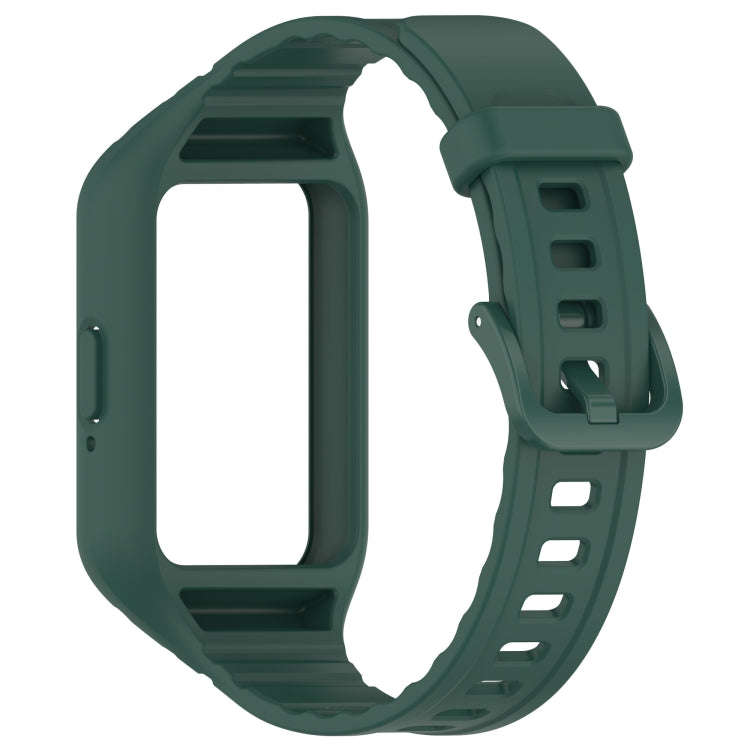 For Samsung Galaxy Fit 3 Integrated TPU Watch Band(Dark Green)