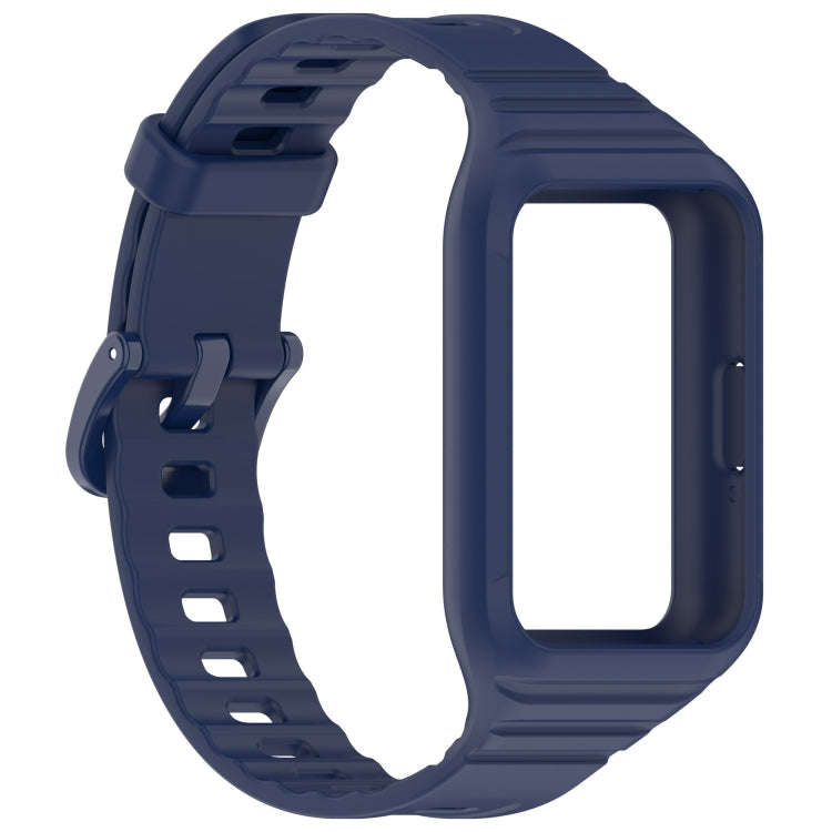 For Samsung Galaxy Fit 3 Integrated TPU Watch Band(Dark Blue)