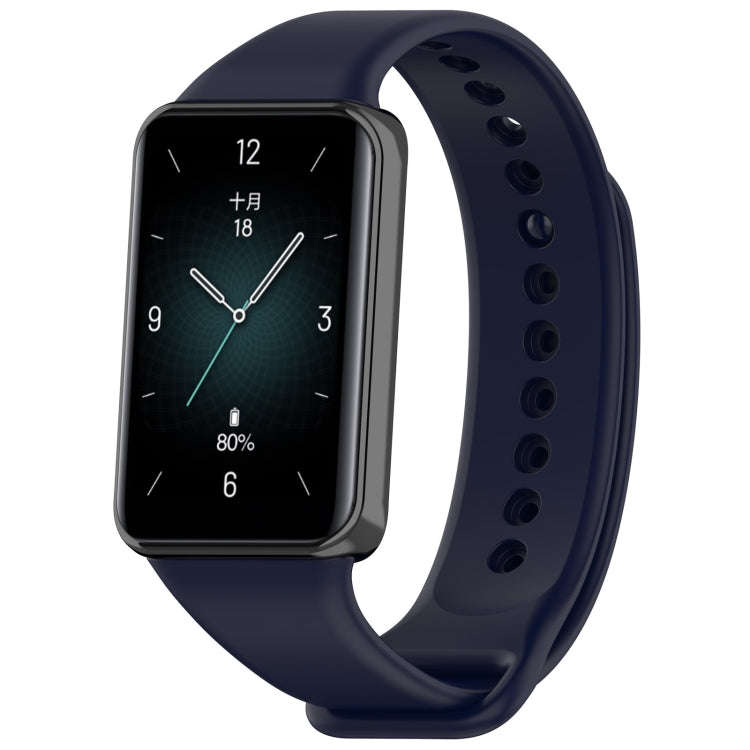 For Honor Band 9 Solid Color TPU Watch Band(Dark Blue)