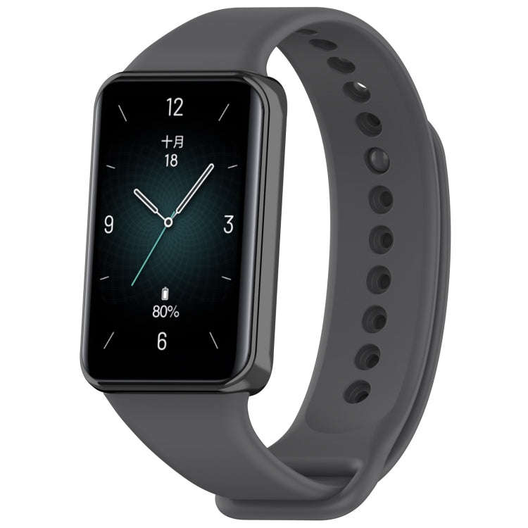 For Honor Band 9 Solid Color TPU Watch Band(Dark Gray)