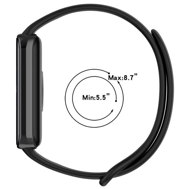 For Honor Band 9 Solid Color TPU Watch Band(Black)