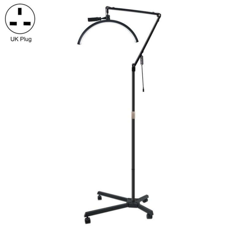 M50X For Lash Artists 20 inch LED Half Moon Light with Pulley Bracket Nail Skin Beauty Lamp(UK Plug)
