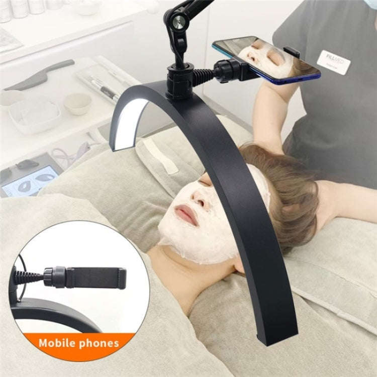 M50X For Lash Artists 20 inch LED Half Moon Light with Pulley Bracket Nail Skin Beauty Lamp(EU Plug)