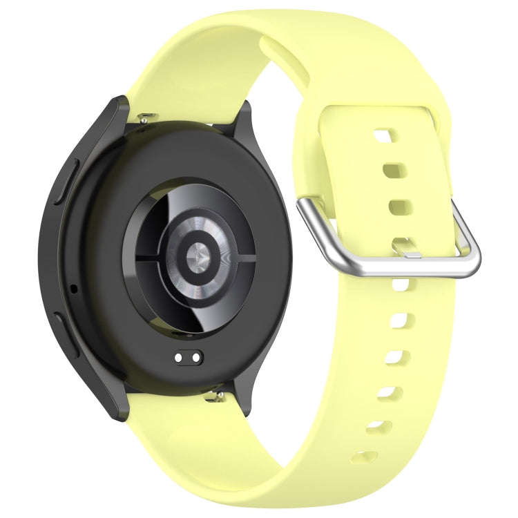 For Xiaomi Watch 2 Solid Color Metal Silver Buckle Silicone Watch Band, Size: L(Yellow)