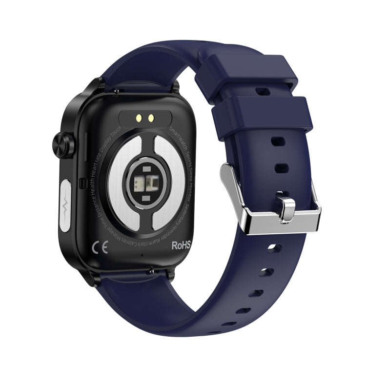 ET570 1.96 inch Color Screen Smart Watch Silicone Strap, Support Bluetooth Call / ECG(Blue)