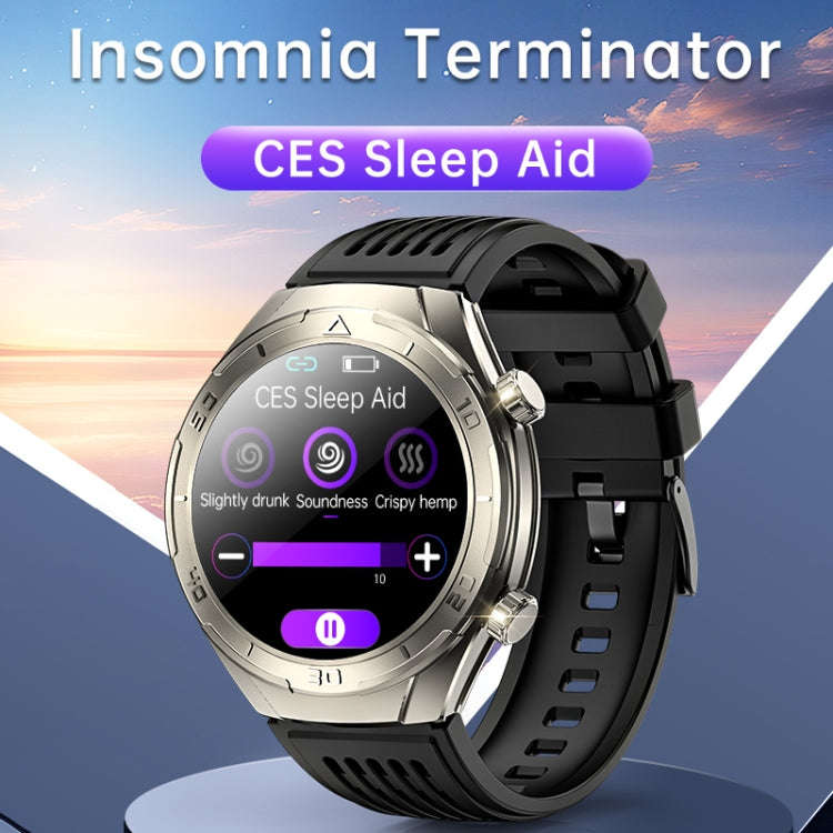 FD02 1.46 inch Color Screen Smart Watch, Support CES Sleep Aid / ECG Detection(Black)