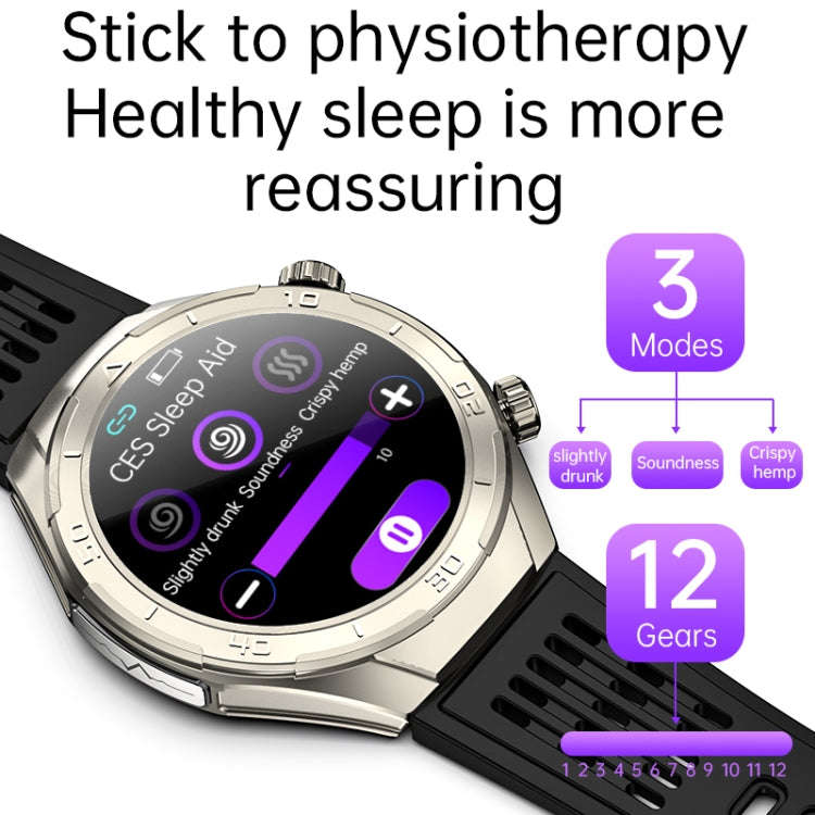FD02 1.46 inch Color Screen Smart Watch, Support CES Sleep Aid / ECG Detection(Black)