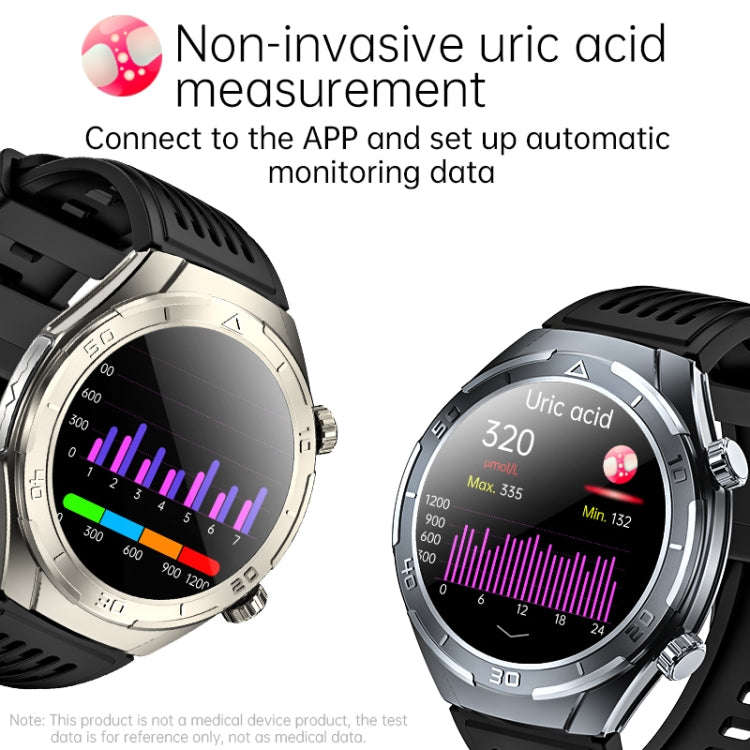 FD02 1.46 inch Color Screen Smart Watch, Support CES Sleep Aid / ECG Detection(Black)