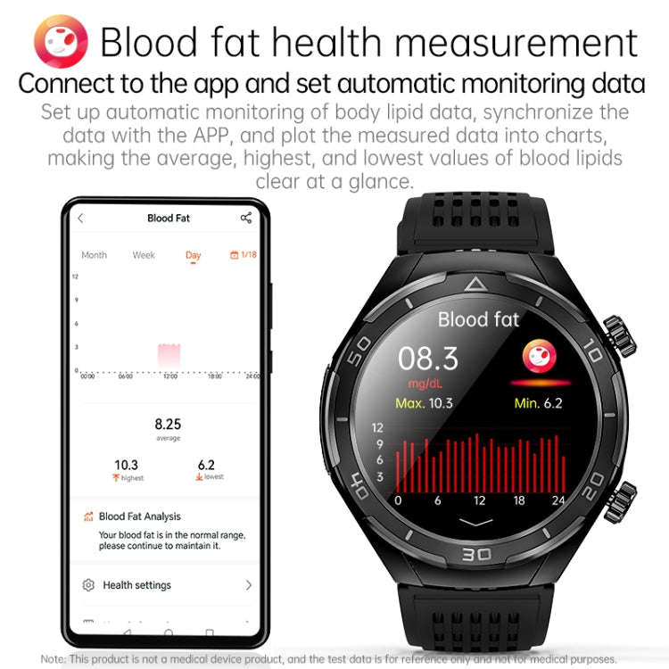FD02 1.46 inch Color Screen Smart Watch, Support CES Sleep Aid / ECG Detection(Grey)
