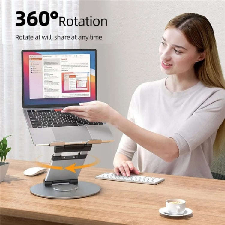 AS018-XS For 10-17 inch Device 360 Degree Rotating Adjustable Laptop Holder Desktop Stand(Grey)