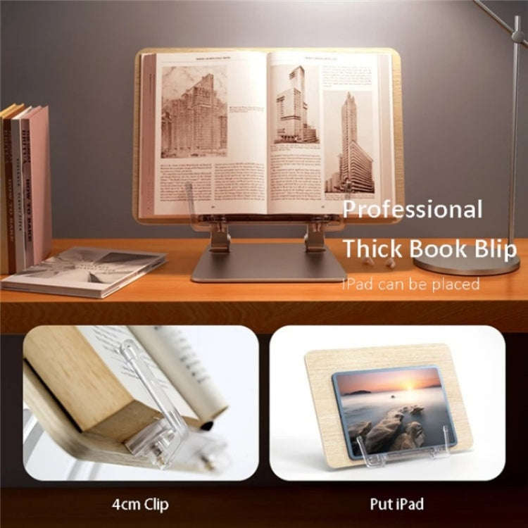 LS15 For 10-17 inch Devices Tablet Stand Aluminum+ABS Adjustable Desktop Holder with Clip