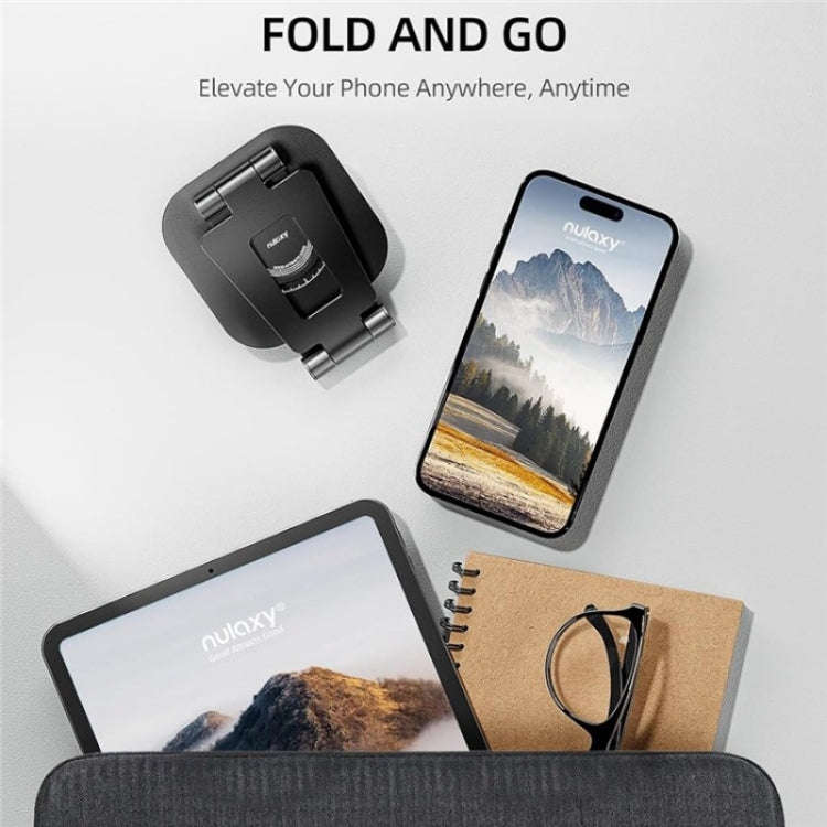 AS007-XS Adjustable Aluminum Alloy Desktop Phone Stand(Black)