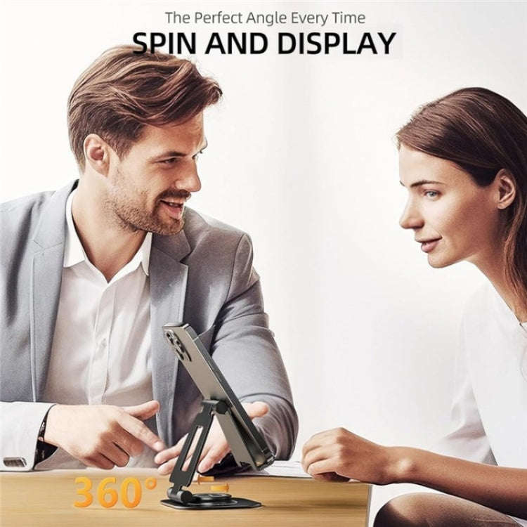 AS007-XS Adjustable Aluminum Alloy Desktop Phone Stand(Black)