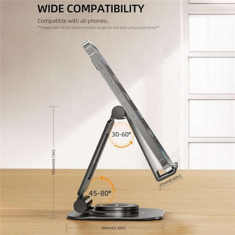 AS007-XS Adjustable Aluminum Alloy Desktop Phone Stand(Black)