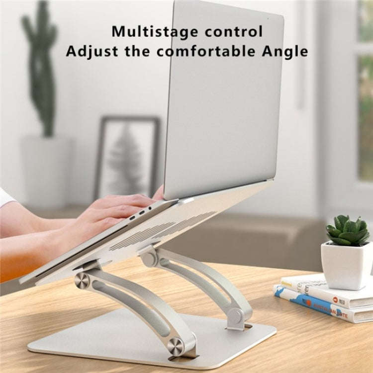 AS010-BMW Aluminum Alloy Notebook Computer Riser Desktop Laptop Stand Holder(Grey)