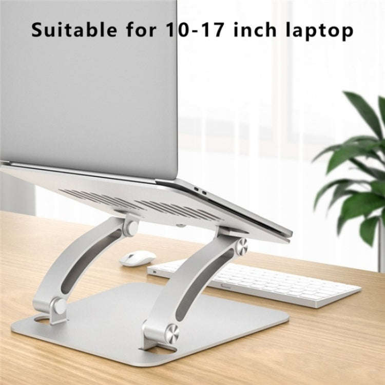 AS010-BMW Aluminum Alloy Notebook Computer Riser Desktop Laptop Stand Holder(Grey)