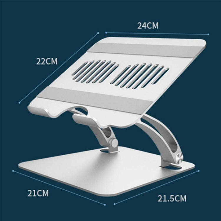 AS010-BMW Aluminum Alloy Notebook Computer Riser Desktop Laptop Stand Holder(Grey)