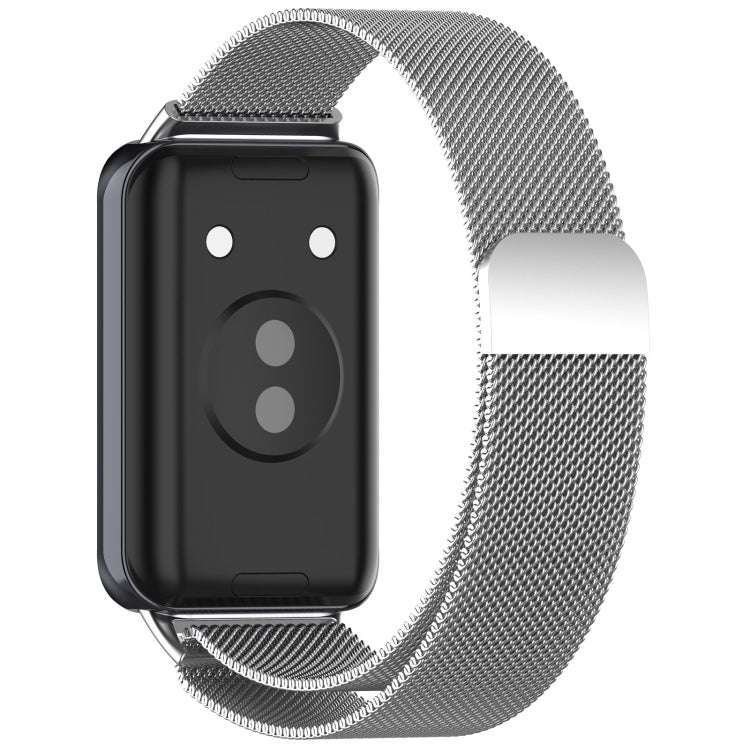 For Honor Band 9 Milan Magnetic Steel Mesh Watch Band(Silver)