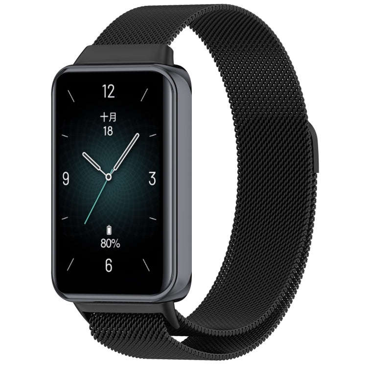 For Honor Band 9 Milan Magnetic Steel Mesh Watch Band(Black)