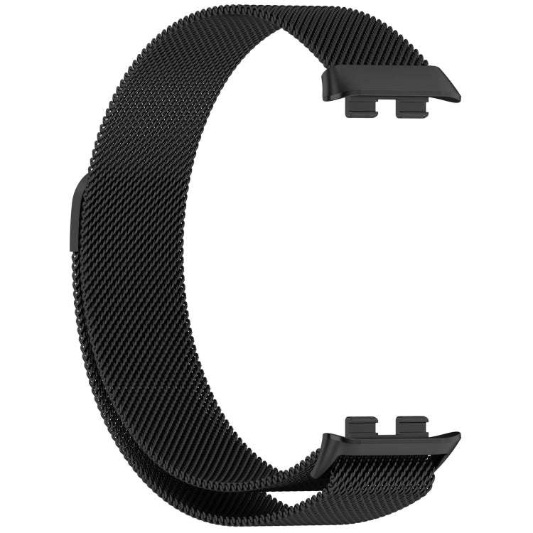 For Honor Band 9 Milan Magnetic Steel Mesh Watch Band(Black)
