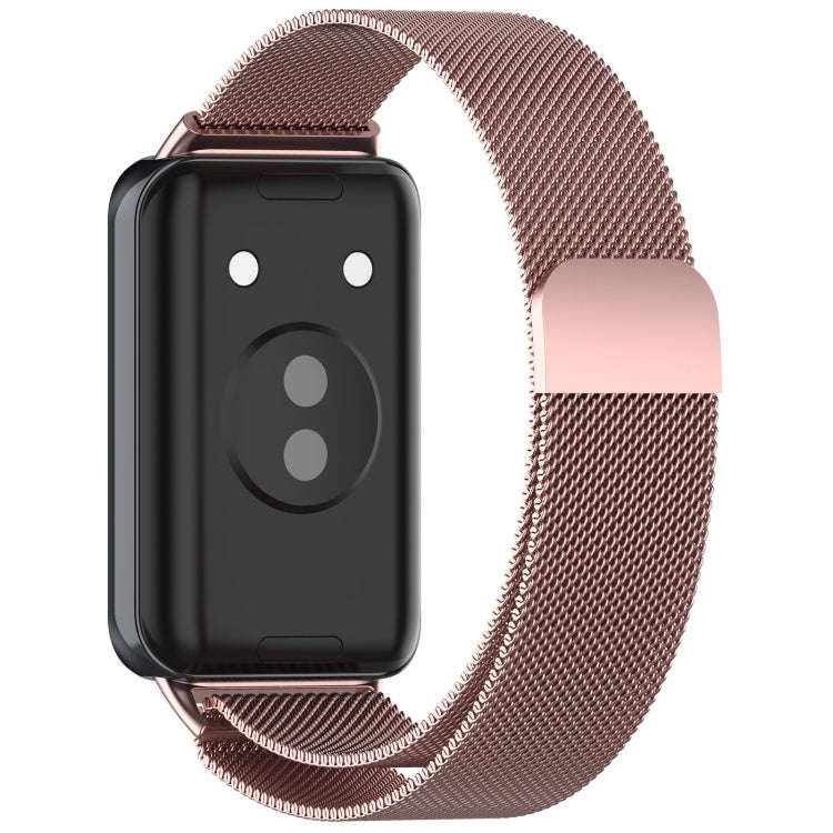 For Honor Band 9 Milan Magnetic Steel Mesh Watch Band(Pink)