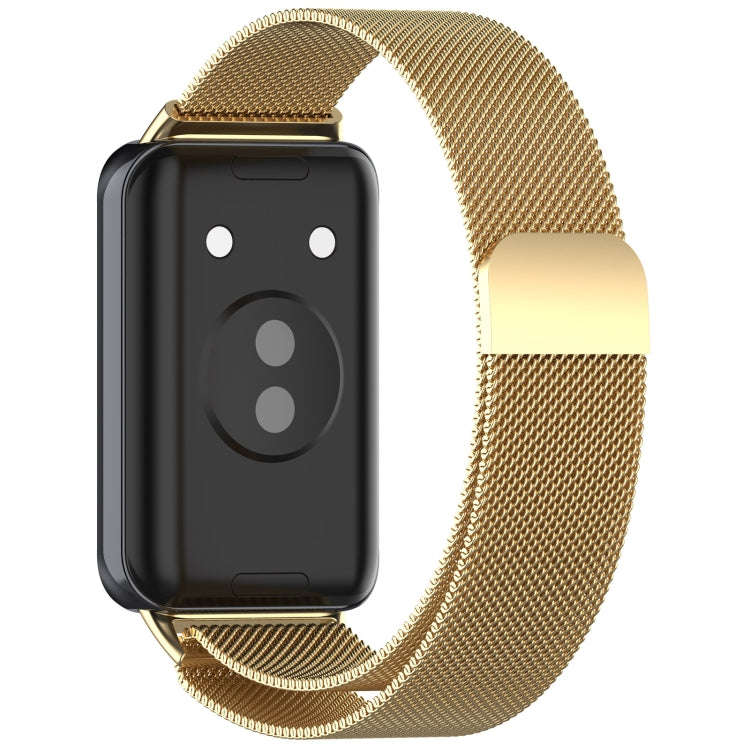 For Honor Band 9 Milan Magnetic Steel Mesh Watch Band(Gold)