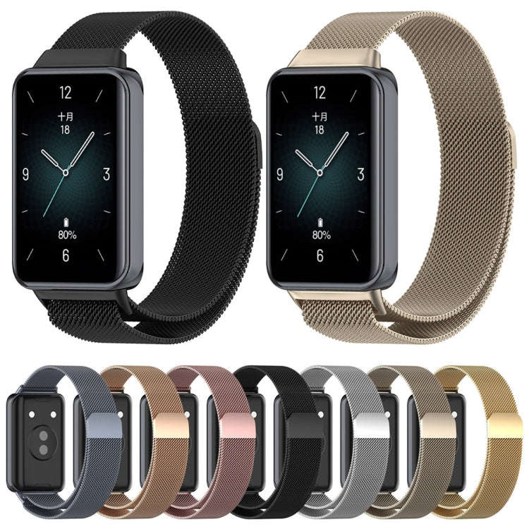 For Honor Band 9 Milan Magnetic Steel Mesh Watch Band(Gold)