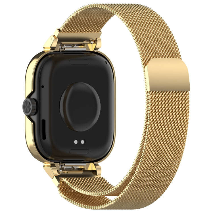 For CMF Watch Pro D395 Metal Frame + Milanese Integrated Magnetic Watch Band(Gold)