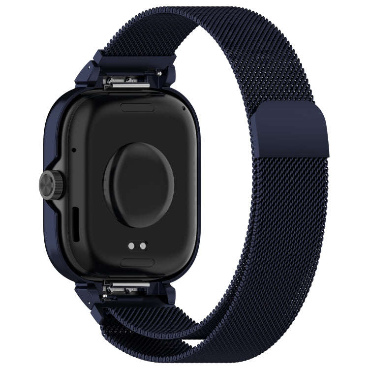 For CMF Watch Pro D395 Metal Frame + Milanese Integrated Magnetic Watch Band(Blue)