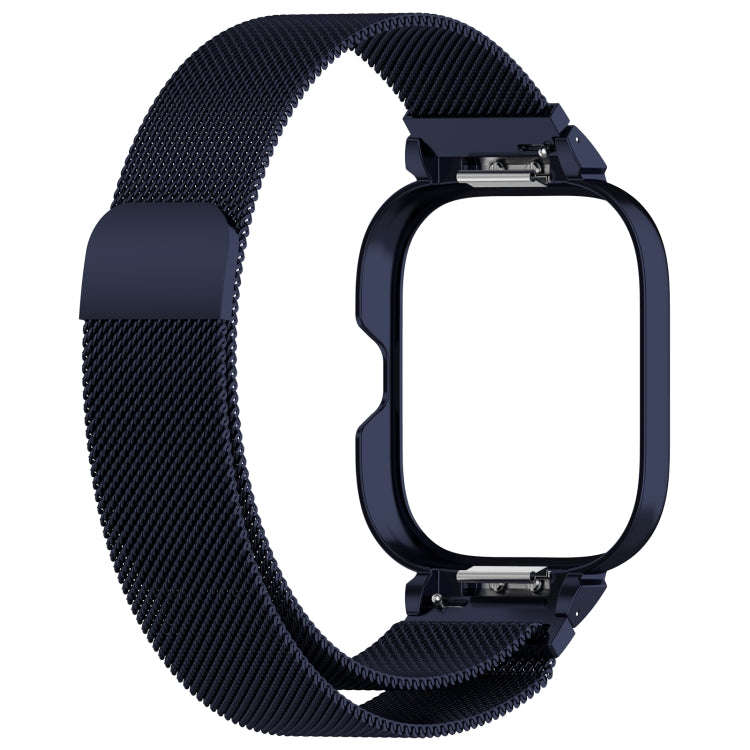 For CMF Watch Pro D395 Metal Frame + Milanese Integrated Magnetic Watch Band(Blue)
