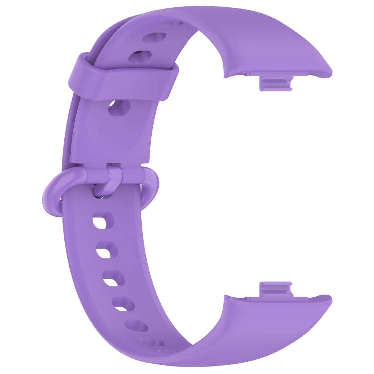 For Redmi Watch 4 / Watch 5 Solid Color Colorful Buckle Silicone Watch Band(Purple)