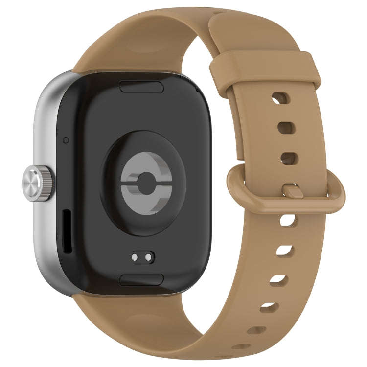 For Redmi Watch 4 / Watch 5 Solid Color Colorful Buckle Silicone Watch Band(Coffee)