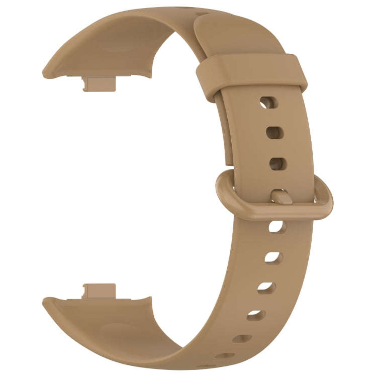 For Redmi Watch 4 / Watch 5 Solid Color Colorful Buckle Silicone Watch Band(Coffee)