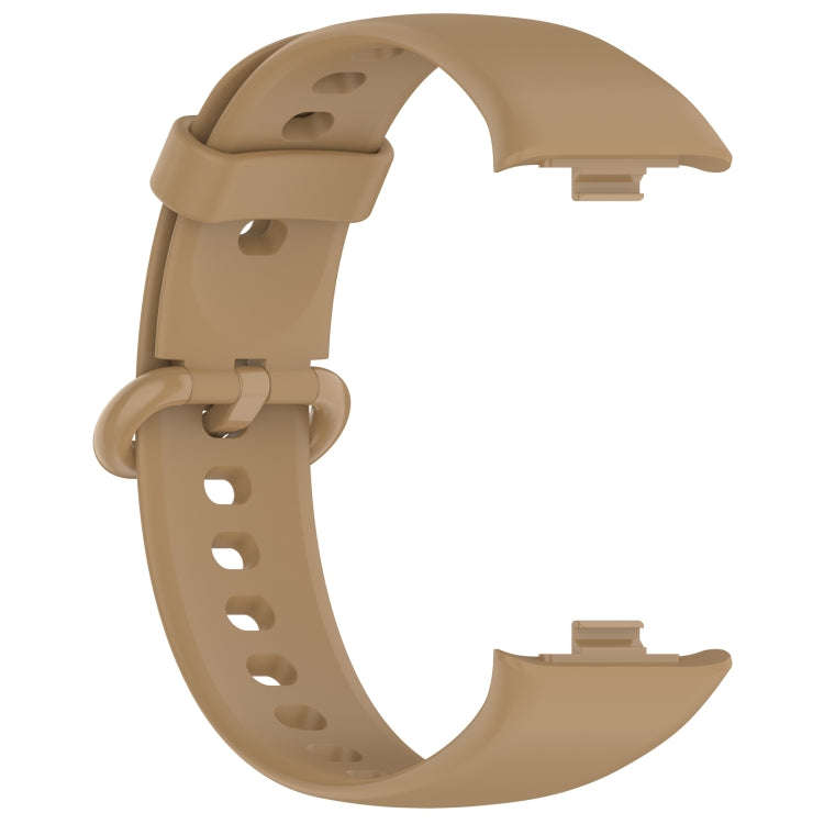 For Redmi Watch 4 / Watch 5 Solid Color Colorful Buckle Silicone Watch Band(Coffee)