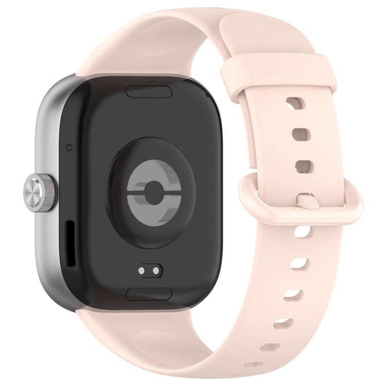 For Redmi Watch 4 / Watch 5 Solid Color Colorful Buckle Silicone Watch Band(Light Pink)