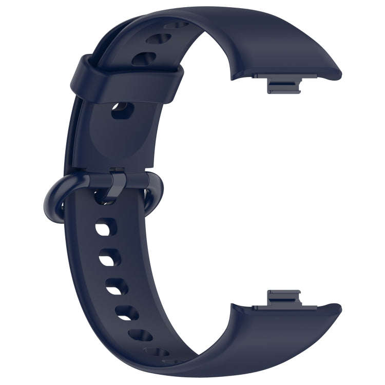For Redmi Watch 4 / Watch 5 Solid Color Colorful Buckle Silicone Watch Band(Dark Blue)