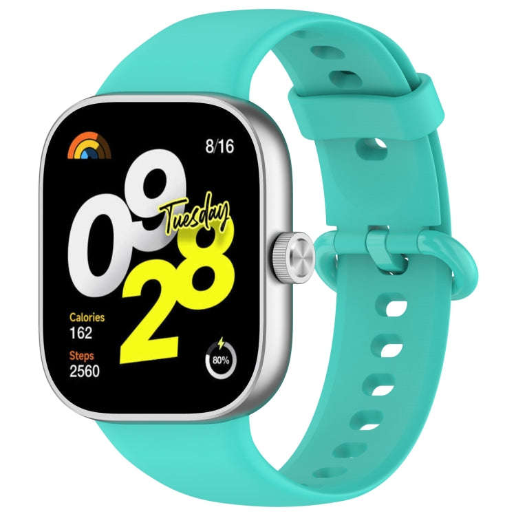 For Redmi Watch 4 / Watch 5 Solid Color Colorful Buckle Silicone Watch Band(Teal)