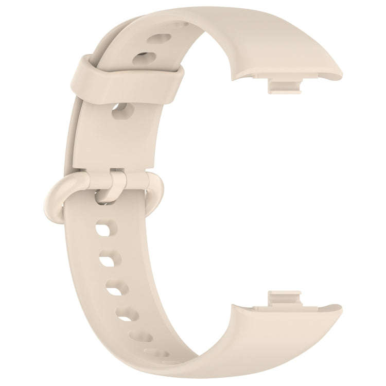 For Redmi Watch 4 / Watch 5 Solid Color Colorful Buckle Silicone Watch Band(Ivory White)