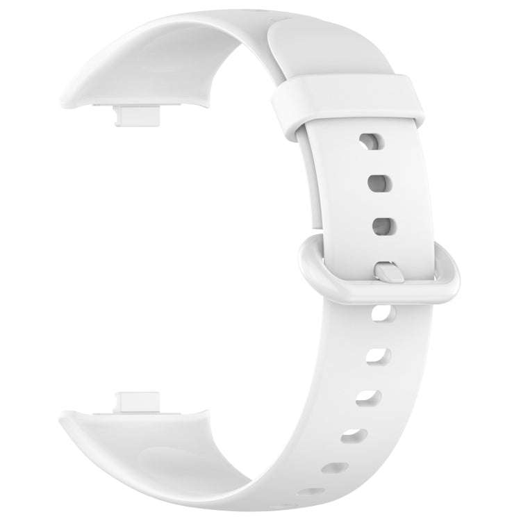 For Redmi Watch 4 / Watch 5 Solid Color Colorful Buckle Silicone Watch Band(White)