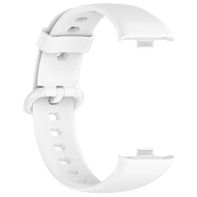 For Redmi Watch 4 / Watch 5 Solid Color Colorful Buckle Silicone Watch Band(White)