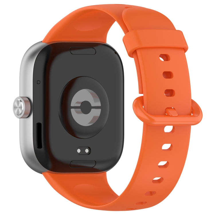 For Redmi Watch 4 / Watch 5 Solid Color Colorful Buckle Silicone Watch Band(Orange)