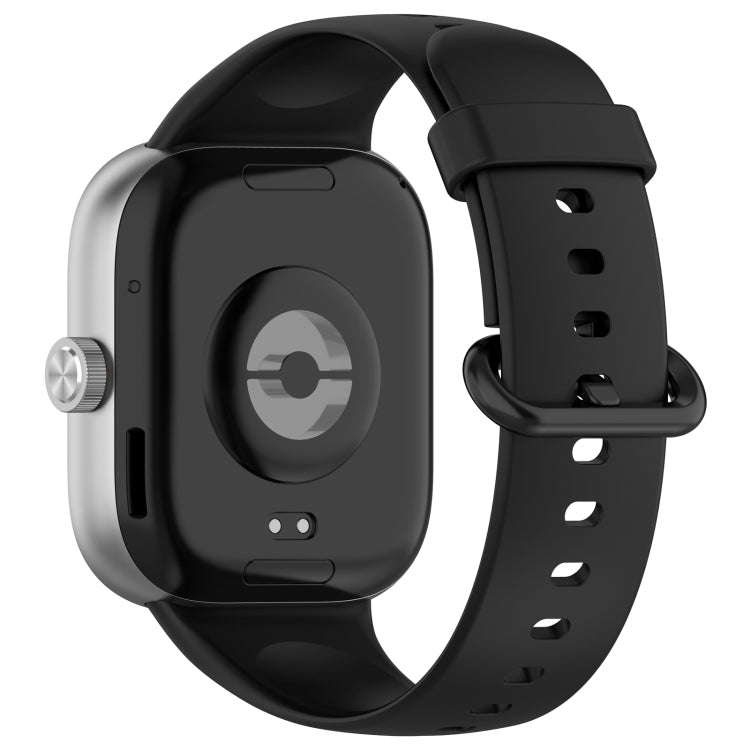 For Redmi Watch 4 / Watch 5 Solid Color Colorful Buckle Silicone Watch Band(Black)