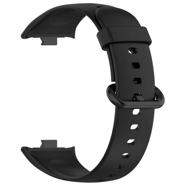 For Redmi Watch 4 / Watch 5 Solid Color Colorful Buckle Silicone Watch Band(Black)