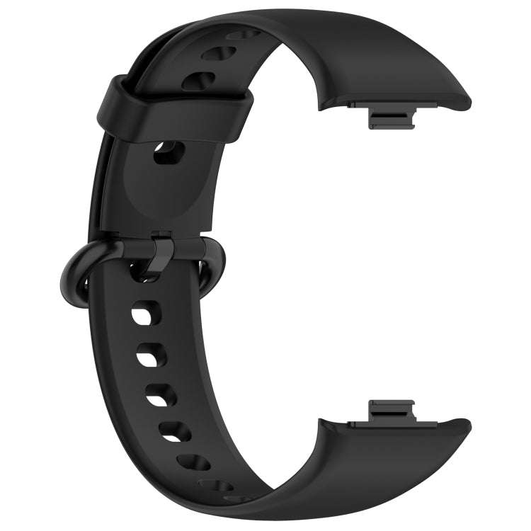 For Redmi Watch 4 / Watch 5 Solid Color Colorful Buckle Silicone Watch Band(Black)