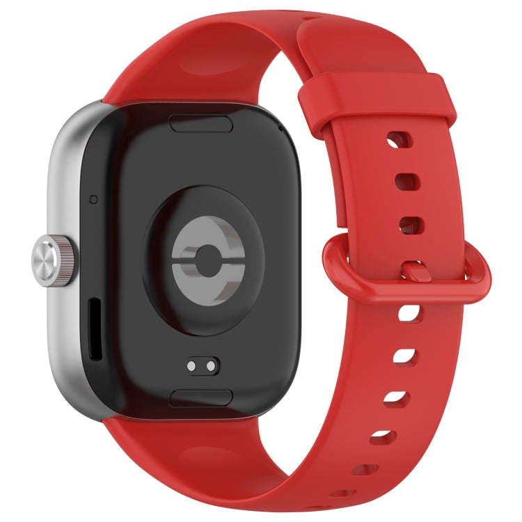 For Xiaomi Smart Band 9 Pro / 8 Pro Solid Color Colorful Buckle Silicone Watch Band(Red)