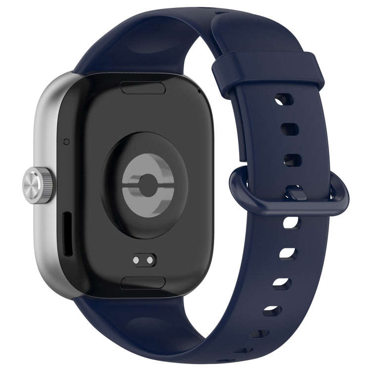 For Xiaomi Smart Band 9 Pro / 8 Pro Solid Color Colorful Buckle Silicone Watch Band(Dark Blue)