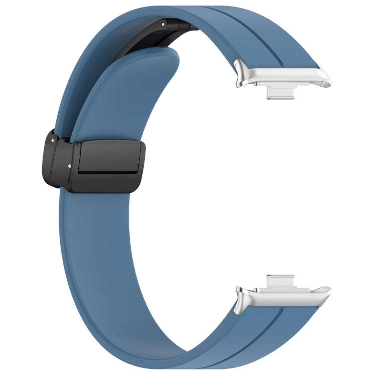For Redmi Watch 4 / Watch 5 Groove Folding Magnetic Buckle Silicone Watch Band(Blue)
