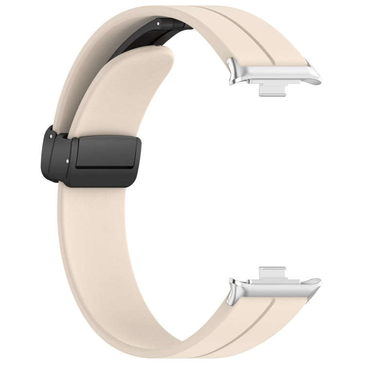 For Redmi Watch 4 / Watch 5 Groove Folding Magnetic Buckle Silicone Watch Band(Starlight)